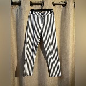 Brandy Melville blueish grey/white striped tilden pants OS